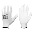 Перчатки полиэстеровые PSV036P белые с ПУ покрытием, размер L (9), Fiberon