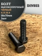 Болт высокопрочный чёрный 18х70 мм, к.п.10.9 DIN933, 2 шт.