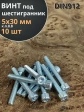 Винт под шестигранник ПР 5х30 мм ОЦ к.п.8.8 DIN912, 10 шт.