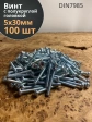 Винт с полукруглой головкой М5х30 ОЦ DIN7985, 100 шт.