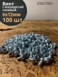 Винт с полукруглой головкой М6х12 ОЦ DIN7985, 100 шт.