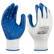 Перчатки полиэфирные с синим нитрильным покрытием, 15 класс вязки, размер L, Сибртех
