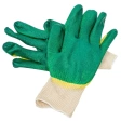 Перчатки трикотажные PER2L3N с двойным латексным обливом, зелено-желтые 