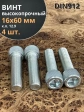 Винт высокопрочный ПР 16х60 мм ОЦ к.п.12.9 DIN912, 4 шт.