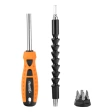 Отвертка с битами телескопическая,PH+SL+Torx CS двухкомпонентная рукоятка 8 предметов Sparta