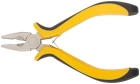 Плоскогубцы комбинированные мини Профи, черно-желтые мягкие ручки, никелированное покрытие 125 мм