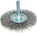 Щетка для дрели "Плоская", со шпилькой, вит.проволока 0,3мм, 100 мм Сибртех