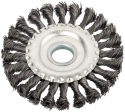 Корщетка-колесо, посадочн.д.22,2мм, стальная витая проволока 125 мм