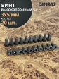 Винт высокопрочный ПР М3х5 мм к.п.12.9 черный DIN912, 20 шт.