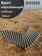 Болт нержавеющий 6х60 мм DIN933  100шт