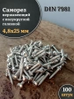 Саморез нержавеющий полукруглая гол. 4,8х25 DIN7981 , 100 шт.
