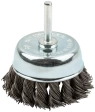 Корщетка-колесо, со штифтом, витая стальная проволока 70мм