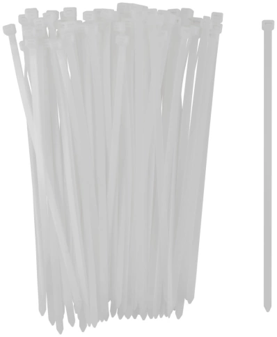 Хомуты нейлоновые белые д/проводов 100шт.  фото 5