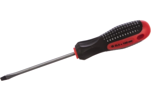 Отвертка Fusion SL5,0x100 мм, CrV, трехкомпонентная рукоятка antislip Matrix фото 1