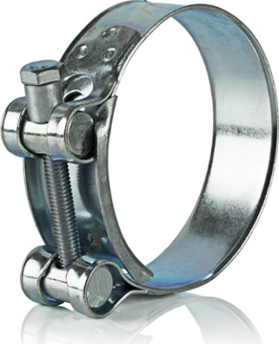 Хомут одноболтовый силовой металл 80-85 мм, 5 шт. фото 4