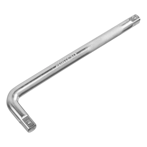 Вороток Г-образный 250х50 мм квадрат матовый хром 1/2 CrV Denzel фото 1