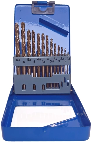 Набор сверл по металлу Cutop Profi с кобальтом 5%, в мет.кор.1,5-6,5мм(через 0,5мм+3,2мм;4,8мм),13шт фото 3