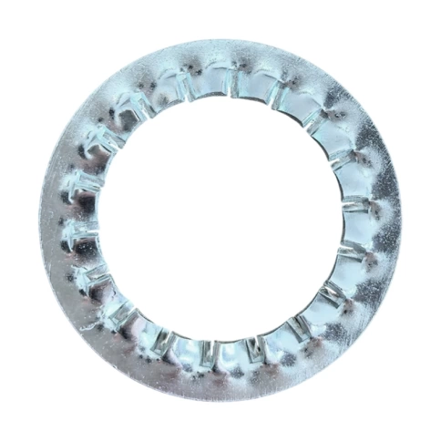 Шайба зубчатая М6 DIN 6798 тип J, оцинкованная фото 2