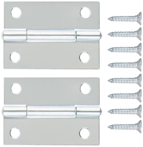 Петли универсальные 50х35 мм цинк, набор 2шт. фото 1