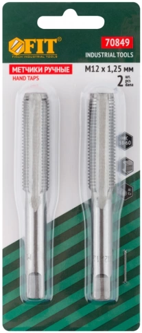 Метчик метрический М12х1,25 мм легир.сталь набор 2шт фото 1