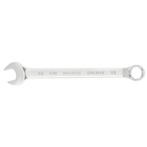 Ключ комбинированный полированный хром CrV Matrix фото 4