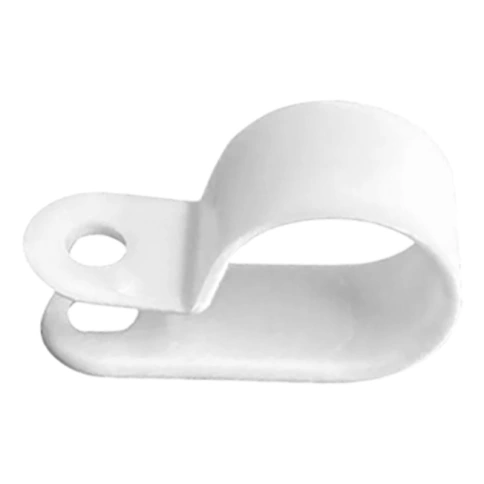 Крепеж-серьга для крепления кабеля d16, белая фото 1