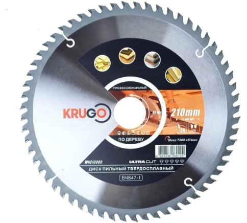 Диск пильный по дереву/1,6х60Тх30 мм KRUGO фото 2