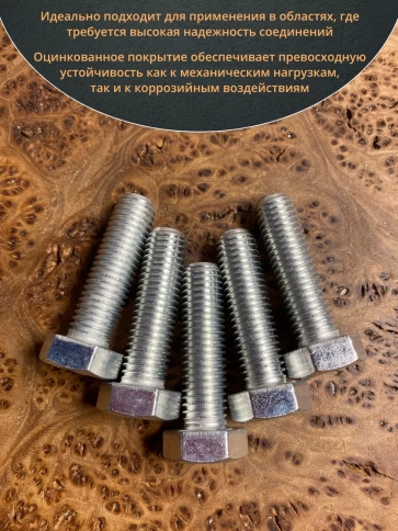 Болт высокопрочный ОЦ к.п.8.8 DIN933 (10 шт.) фото 53