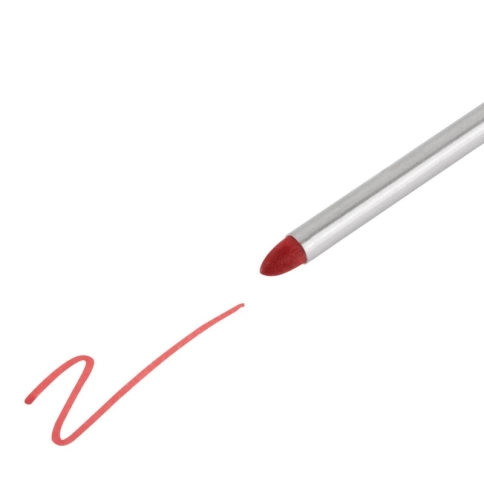 Маркер строительный перманентный тонкий, удлиненное перо, красный фото 2