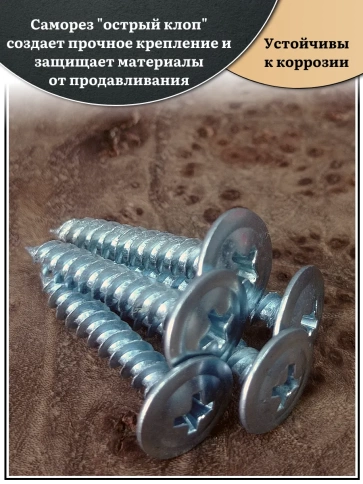 Саморез с прессшайбой острый, 4,2х25 ОЦ (Россия) 1 кг фото 3