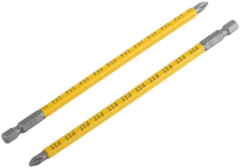 Биты кованые, сталь S2, одностор. 150 мм РН2, 2шт. Профи, блистер фото 1