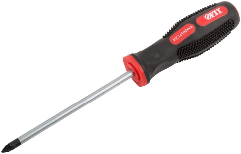 Отвертка Универсал, CrV сталь, прорезиненная ручка, Профи 5х100 мм РZ1 фото 2