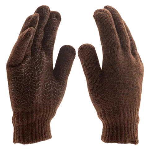 Перчатки трикотажные ПВХ покрытие двойное, верблюжья и овечья шерсть, Сибртех фото 1