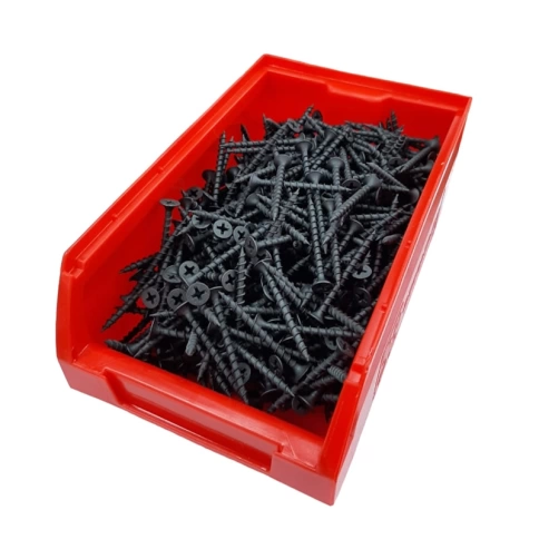 Саморез по гипсокартону 3,5х25 мм, частая резьба, фосфатированный, 1000 шт. в контейнере фото 1