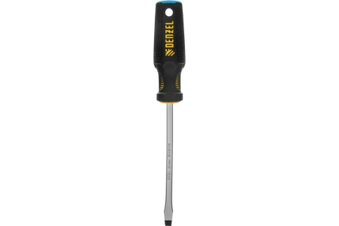 Отвертка SL8x150 мм, S2 , трехкомпонентная рукоятка Denzel фото 1