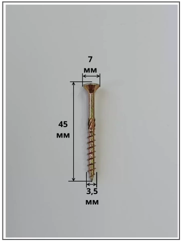 Саморез по дереву потайной Torx 3,5х45 ЖЦ, 20 шт. фото 2