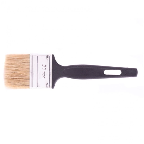 Кисть флейцевая Стандарт, натур.щетина, пластик.ручка 25*6 Сибртех фото 1