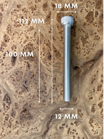Винт нержавеющий шестигранник  М12х100 DIN 912, 4 шт фото 4