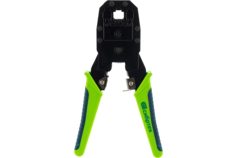 Клещи для обжима тел.и комп.клемм 4Р, 6Р, 8Р функция обрез. проводов Сибртех фото 1