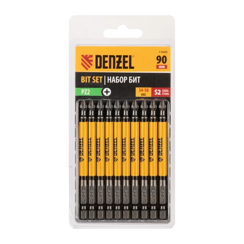 Биты круглый профиль сталь S2 PZ2х90 Denzel фото 1