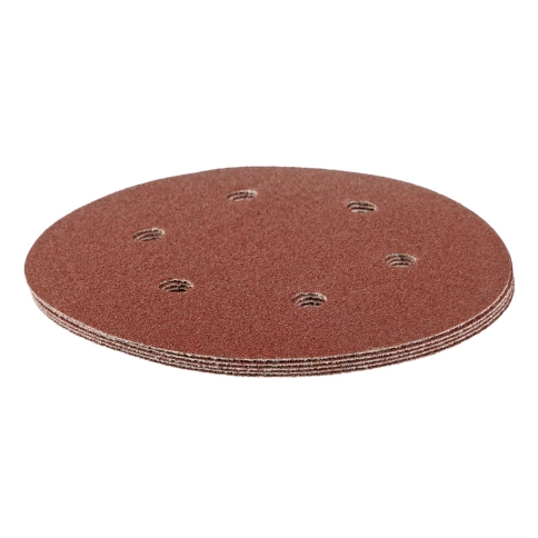 Круг абразивный перфорир. на ворсовой основе под "липучку" Р80 5 шт  Matrix  фото 2