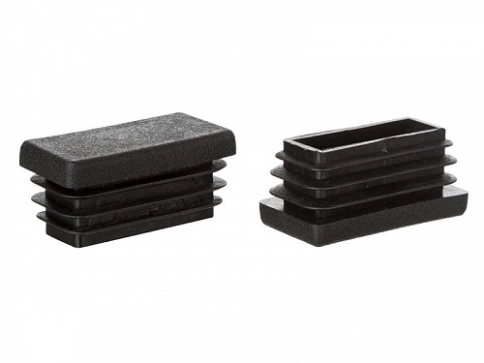 Заглушка для труб прямоугольная 20х30 мм черная фото 5