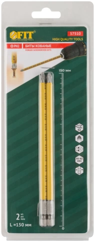 Биты кованые, сталь S2, одностор. 150 мм РН2, 2шт. Профи, блистер фото 2