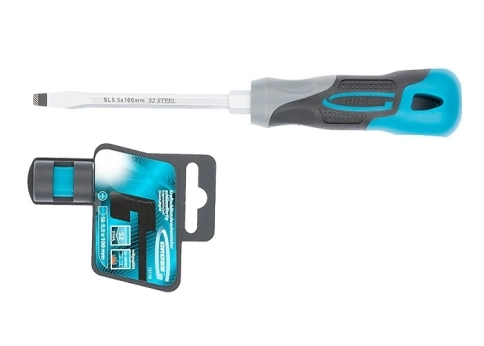 Отвертка SL5,5x100 мм, S2, трехкомпонентная рукоятка Gross фото 2