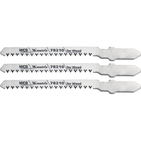 Полотна для эл.лобзика по дереву, фиг.рез 50х1,4 мм T101АО 3шт Matrix фото 1