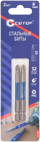 Биты стальные CUTOP Profi PH2 2шт (CUTOP) фото 12