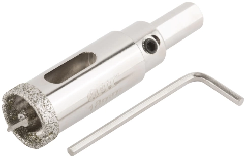 Коронка по керамограниту, камню и кафелю кольцев с центров сверлом 18х67 мм фото 2