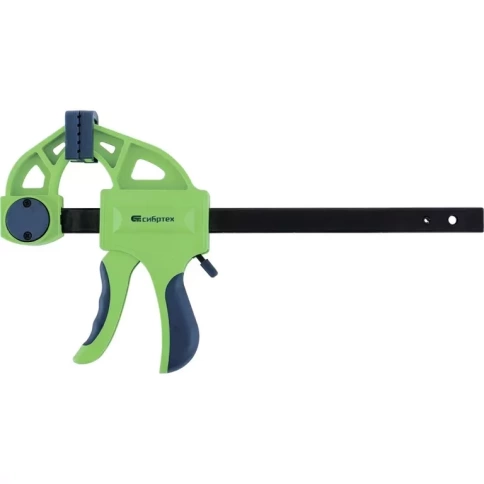 Струбцина тип F быстрозажимн.,пластик.корп.,фиксатор, 2-хкомп.рук. 900х70х1130 мм Сибртех фото 1