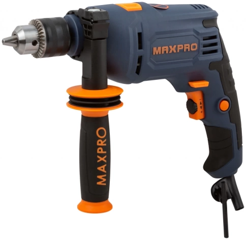 Дрель ударная 600 Вт; 0-2800 об/мин, ключевой патр., антивибр.руч.,резин.вст.MAX-PRO фото 2