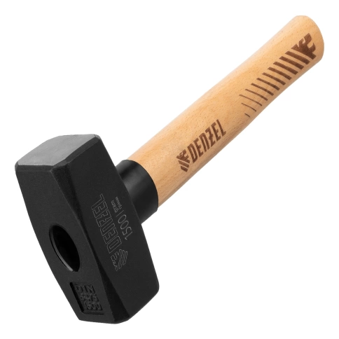 Кувалда, кованая головка, буковая рукоятка 1500 гр. Denzel фото 1